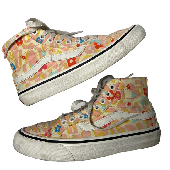 VANS Sk8-Hi Tapered Floral Women's Canvas Sneaker Skate Size 7 Eco Cush 500714 - Picture 12 of 14